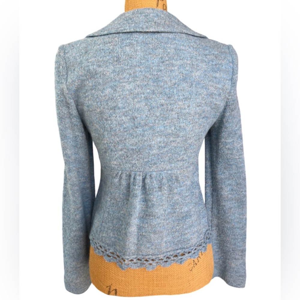 Nanette Lepore Lined Soft Feminine Blazer Jacket Blue Size Small - Picture 4 of 10
